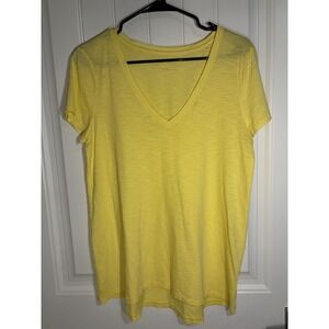 Lilly Pulitzer Size M Yellow T Shirt Blouse Top Women 100% Pima Cotton Modern